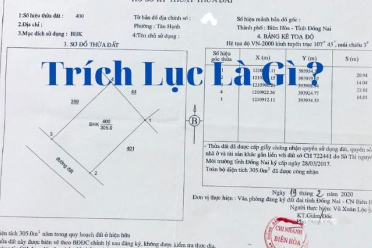 Trích Lục Thửa Đất Là Gì?