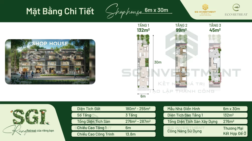 Shophouse tại Eco Retreat